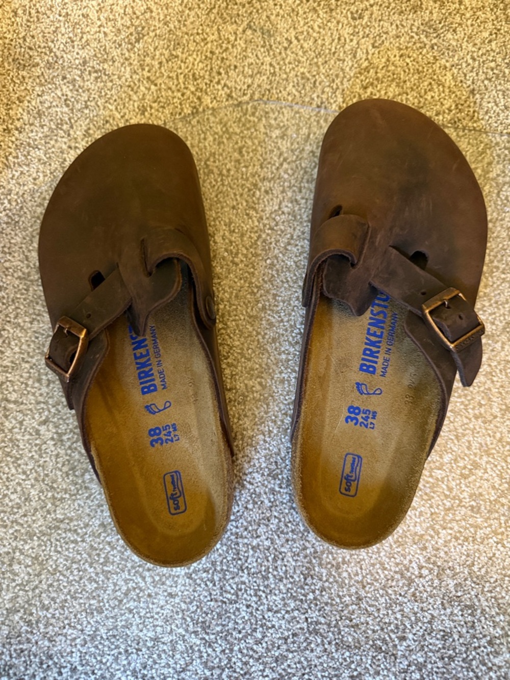 Birkenstock Boston Clogs in Dark Brown Nubuck